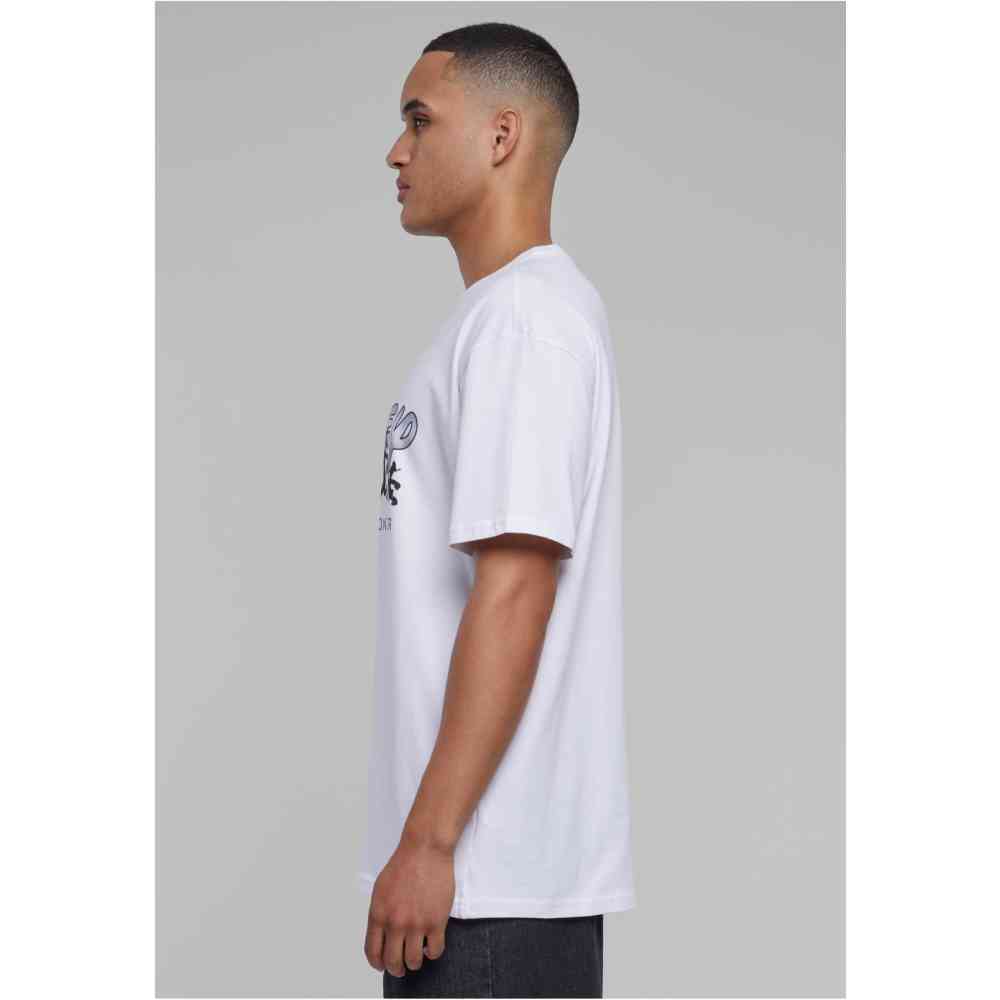 Mister Tee Upscale Disney Mickey Mouse - Disney 100 Years of Wonder Logo Oversize Tshirt Homme - Blanc